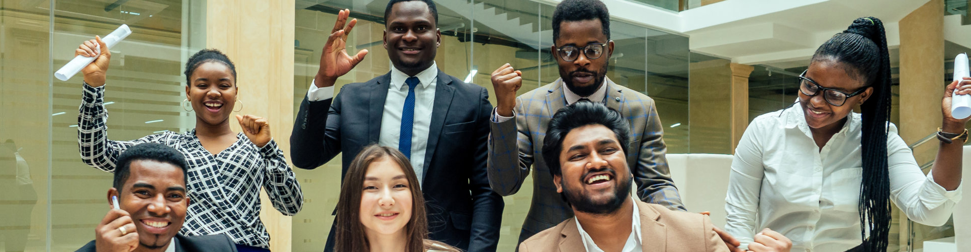 group of business man and women